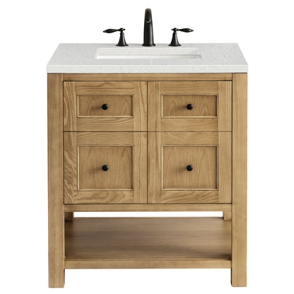 Renovate for Less Atlanta Breckenridge 30" Single Vanity, Light Natural Oak w/ 3 CM Lime Delight Top