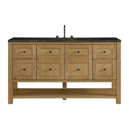 Breckenridge 60" Single Vanity, Light Natural Oak, w/ 3 CM Phantome Eclos Top