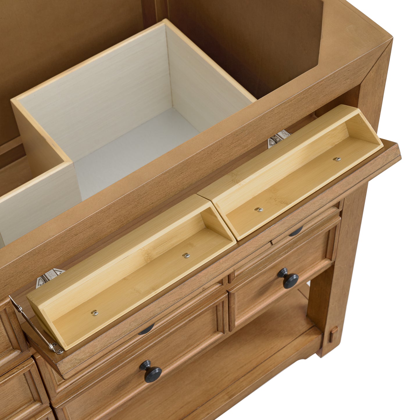 Renovate for Less Atlanta Malibu 72" Double Vanity Cabinet, Amber Birch