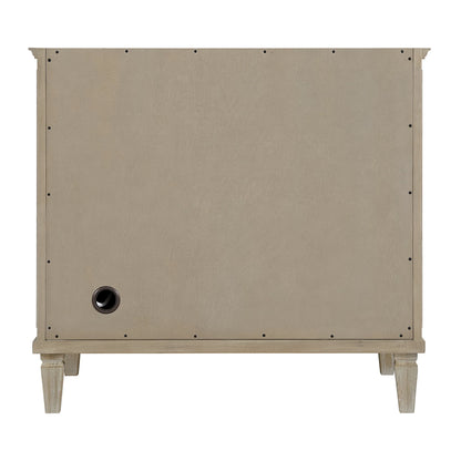 Lorelai 36" Single Vanity, Whitewashed Oak w/ 3 CM Victorian Silver Silestone Top