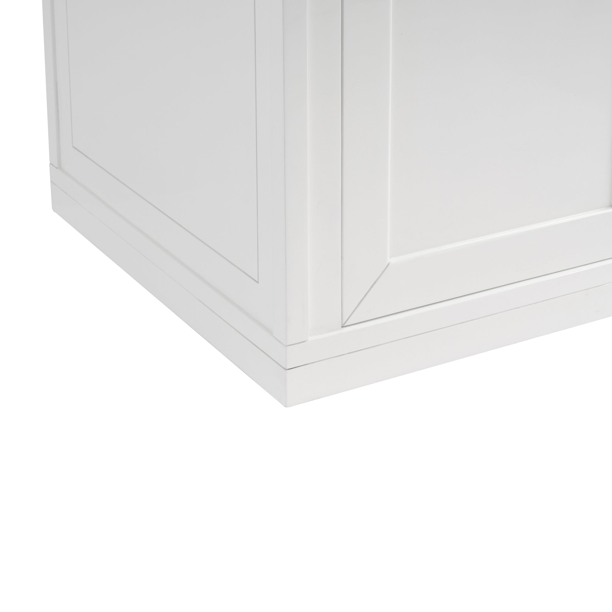 Renovate for Less Atlanta Chicago 36" Single Vanity, Glossy White, w/ 3 CM Carrara Marble Top