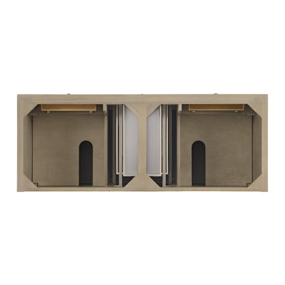 Renovate for Less Atlanta Lorelai 60" Double Vanity, Whitewashed Oak, w/ 3 CM Phantome Eclos Top