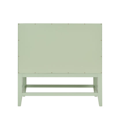 Renovate for Less Atlanta Emmeline 36" Single Vanity, Pistachio w/ 3 CM Eternal Jasmine Pearl Top