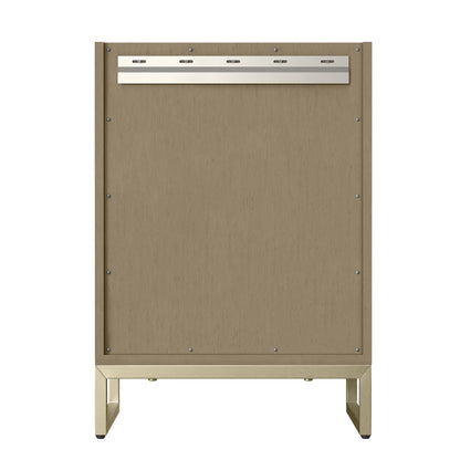 Renovate for Less Atlanta Chianti 24" Single Cabinet, Walnut Whisper, Champagne Brass