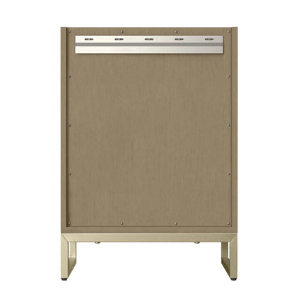 Chianti 24" Single Cabinet, Walnut Whisper, Champagne Brass