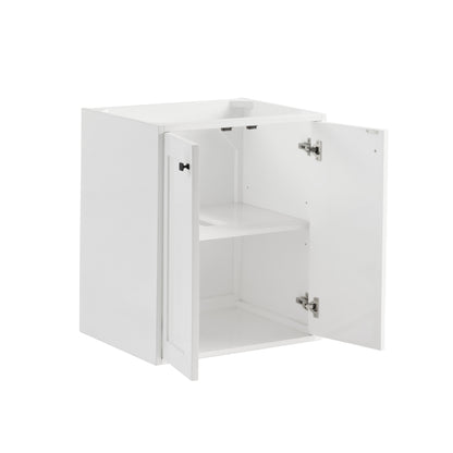Renovate for Less Atlanta Chianti 24" Single Cabinet, Glossy White, Matte Black