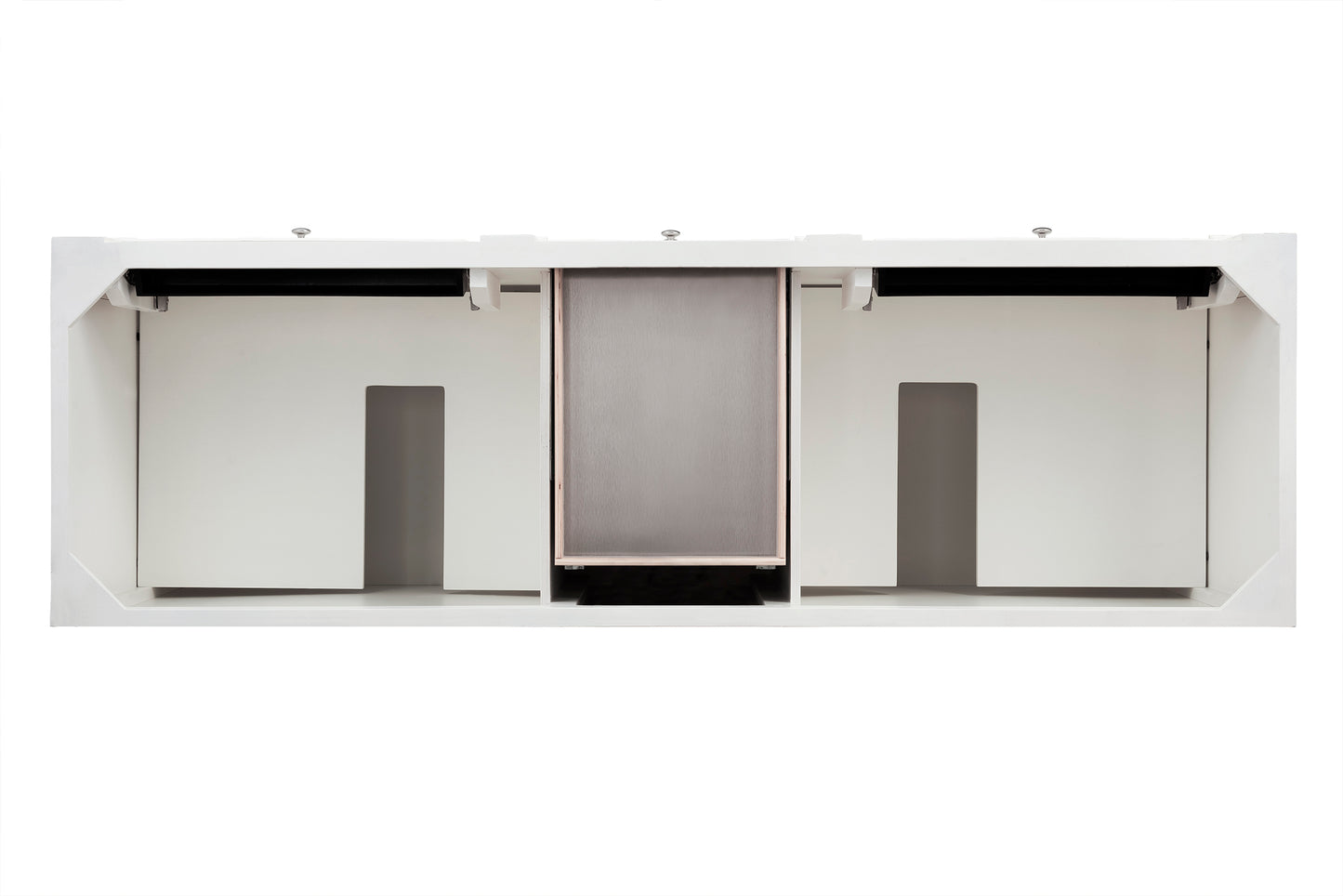 Renovate for Less Atlanta Bristol 72" Double Vanity, Bright White w/ 3 CM Parisien Bleu Silestone Top