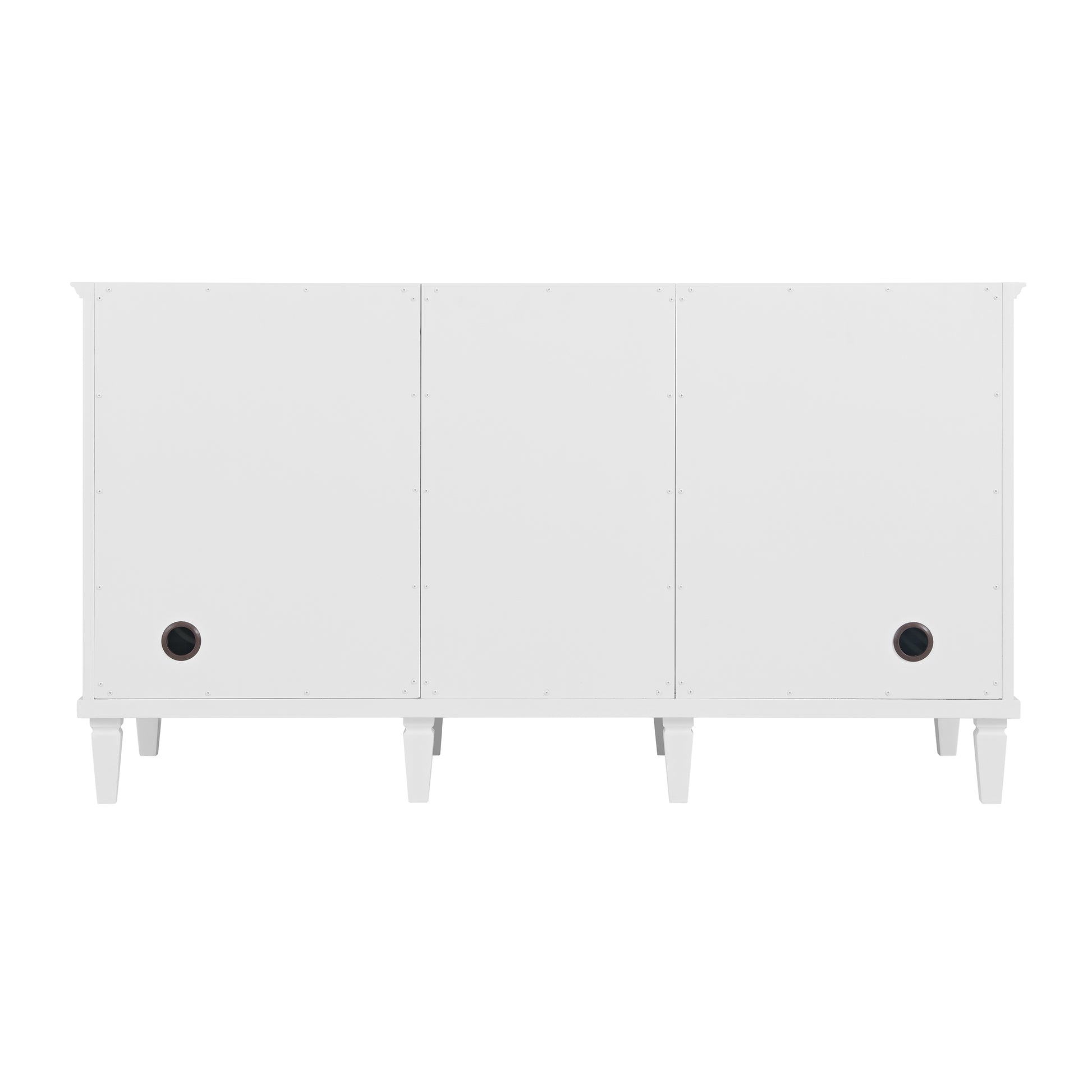 Renovate for Less Atlanta Lorelai 60" Double Vanity, Bright White w/ 3 CM Eternal Jasmine Pearl Silestone Top