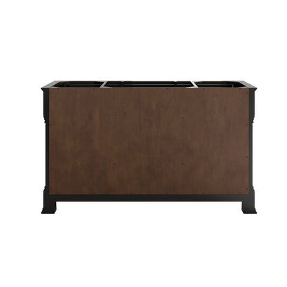 Brookfield 60" Single Vanity, Black Onyx w/ 3 CM Parisien Bleu Silestone Top w/ FreePower Wireless Charger