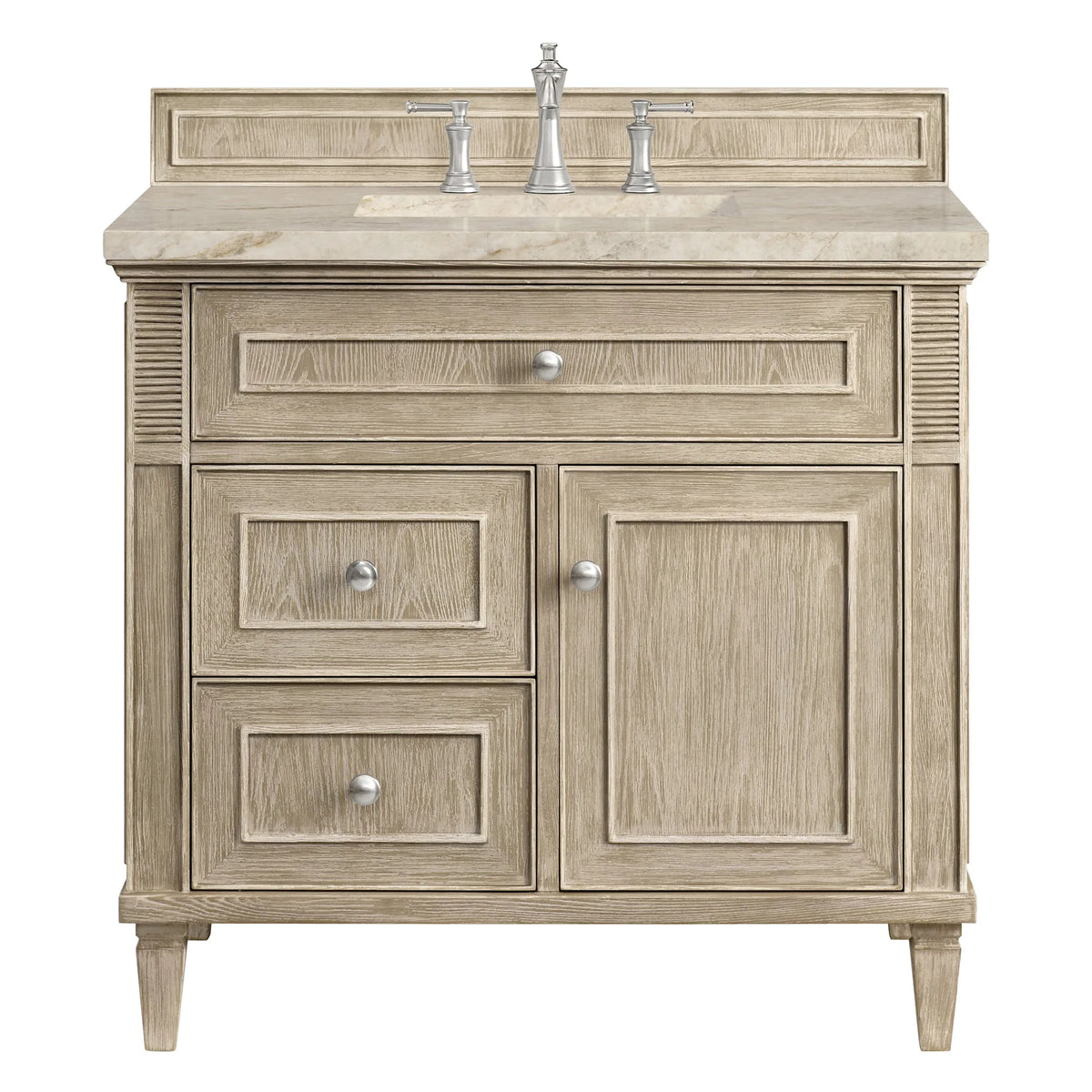 Lorelai 36" Single Vanity, Whitewashed Oak, w/ 3 CM Tajnar Eclos Top