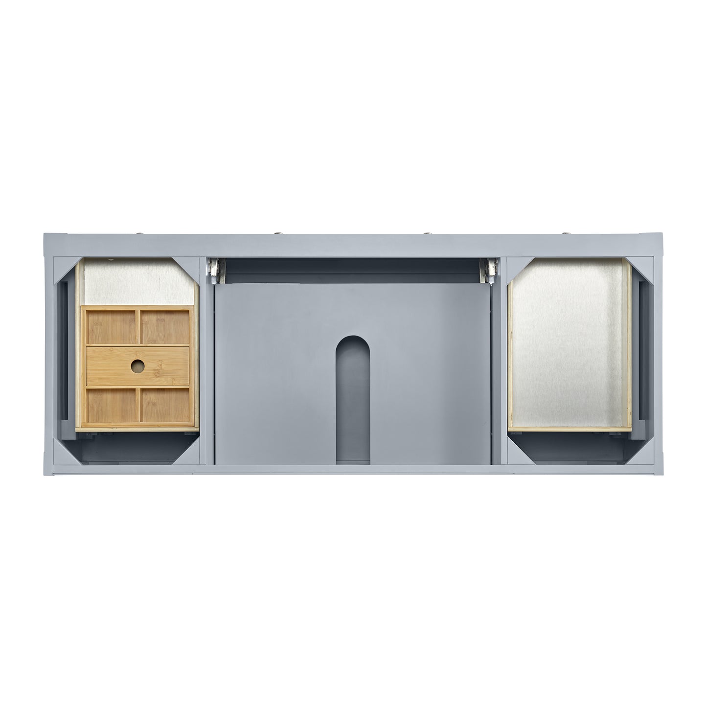 Renovate for Less Atlanta Breckenridge 60" Single Vanity, Serenity Blue, w/ 3 CM Phantome Eclos Top