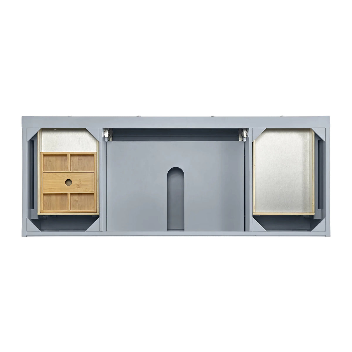 Breckenridge 60" Single Vanity, Serenity Blue, w/ 3 CM Lime Delight Quartz Top