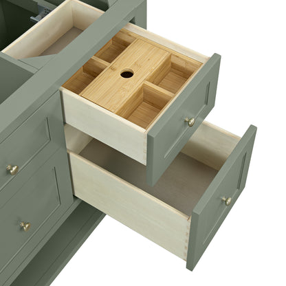 Renovate for Less Atlanta Breckenridge 60" Single Vanity, Smokey Celadon, w/ 3 CM Phantome Eclos Top