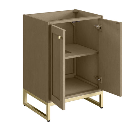 Renovate for Less Atlanta Chianti 24" Single Cabinet, Walnut Whisper, Champagne Brass