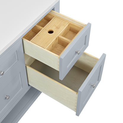 Renovate for Less Atlanta Breckenridge 60" Single Vanity, Serenity Blue