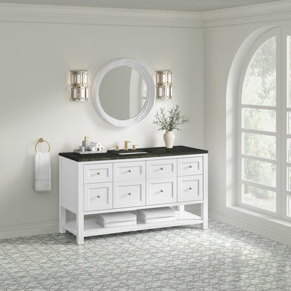 Renovate for Less Atlanta Breckenridge 60" Single Vanity, Bright White, w/ 3 CM Phantome Eclos Top