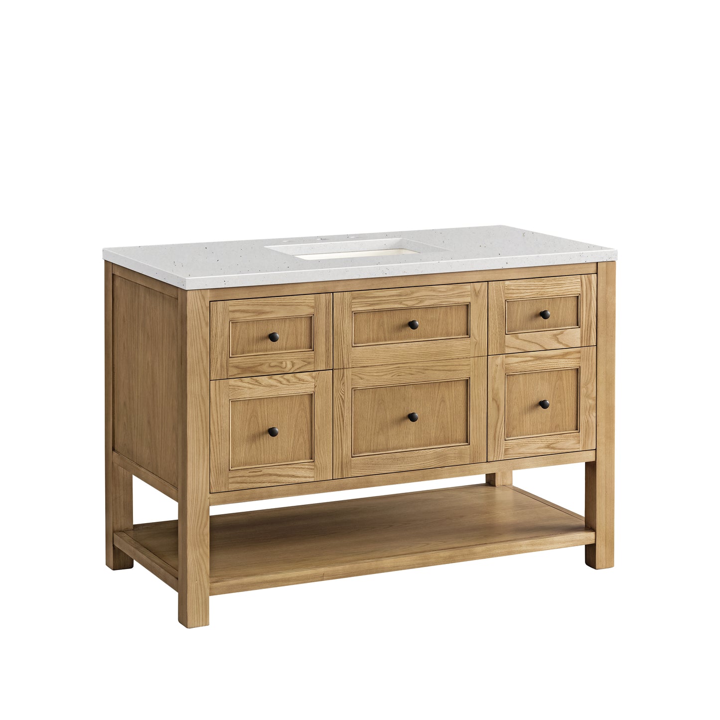 Renovate for Less Atlanta Breckenridge 48" Single Vanity, Light Natural Oak w/ 3 CM Lime Delight Top