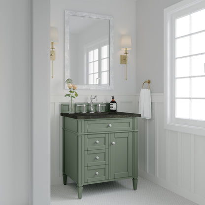 Renovate for Less Atlanta Brittany 30" Single Vanity, Smokey Celadon, w/ 3 CM Phantome Eclos Top