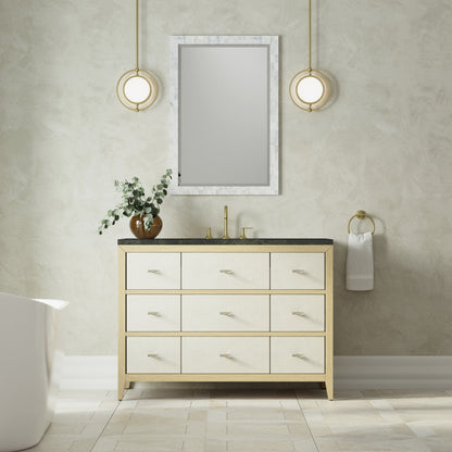 Renovate for Less Atlanta Celeste 48" Single Vanity, Sunwashed Oak with Embossed Shagreen, w/ 3 CM Phantome Eclos Top
