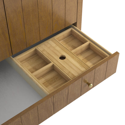 Renovate for Less Atlanta Hudson 36" Single Vanity, Honey Oak w/ 3 CM Victorian Silver Silestone Top