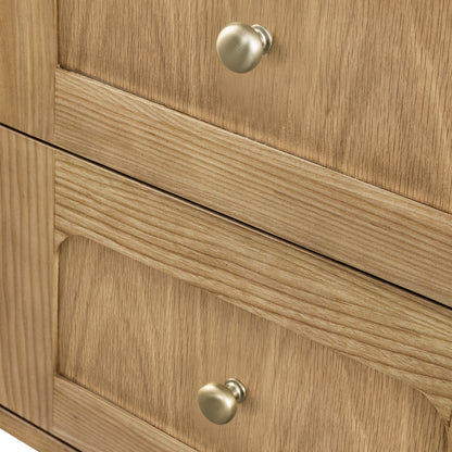 Renovate for Less Atlanta Laurent 48" Single Vanity, Light Natural Oak w/ 3 CM White Zeus Top