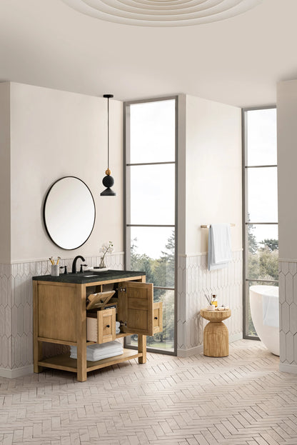 Breckenridge 36" Single Vanity, Light Natural Oak, w/ 3 CM Phantome Eclos Top