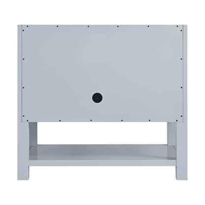 Breckenridge 36" Single Vanity, Serenity Blue, w/ 3 CM White Zeus Quartz Top