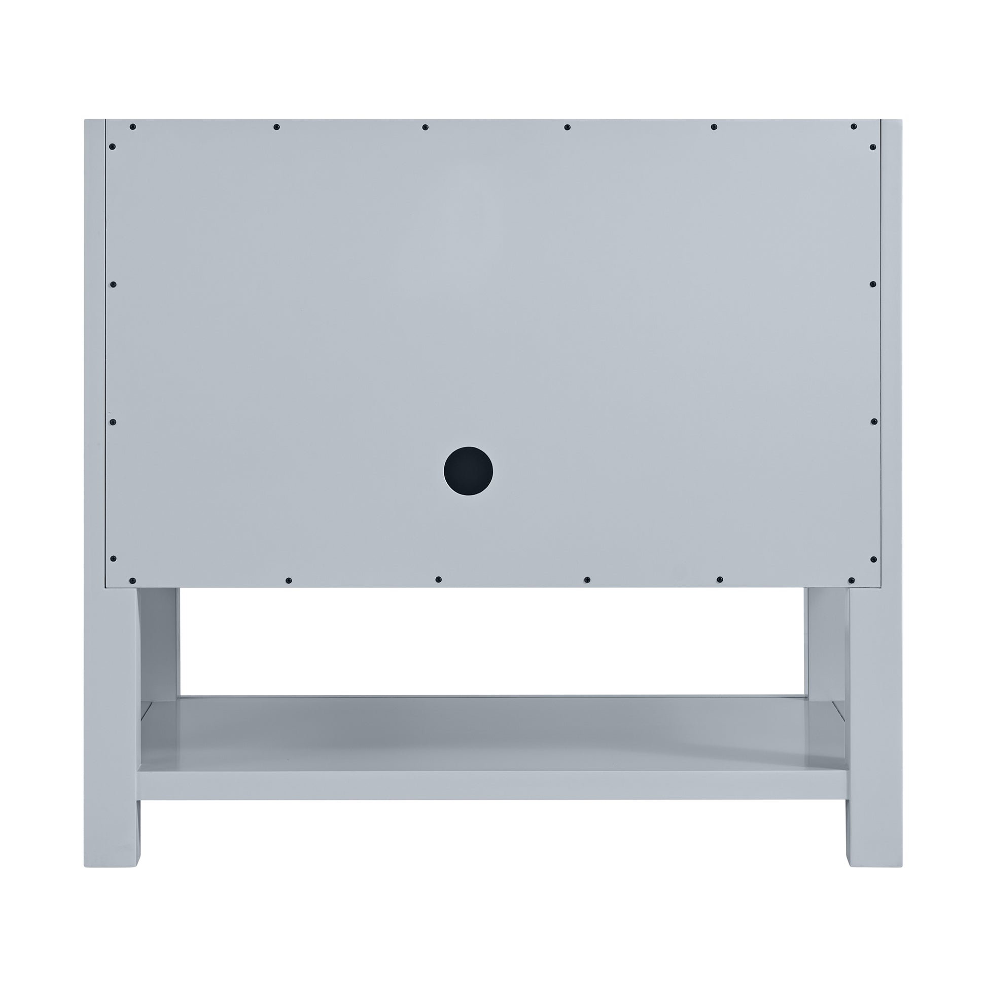 Renovate for Less Atlanta Breckenridge 36" Single Vanity, Serenity Blue, w/ 3 CM Victorian Silver Quartz Top