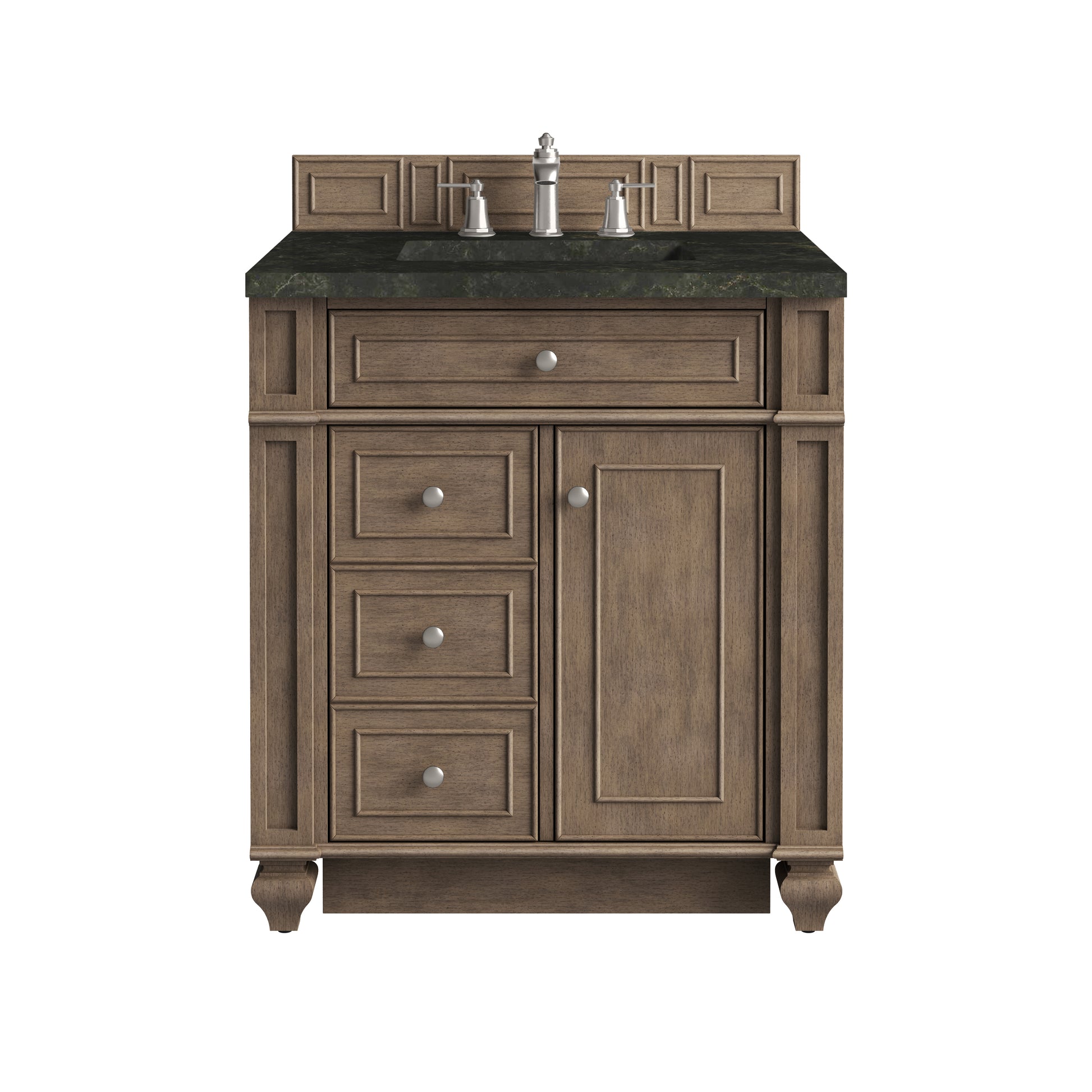 Renovate for Less Atlanta Bristol 30" Single Vanity, Whitewashed Walnut, w/ 3 CM Phantome Eclos Top