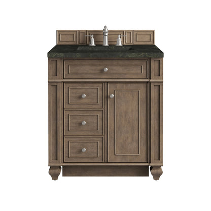 Bristol 30" Single Vanity, Whitewashed Walnut, w/ 3 CM Phantome Eclos Top