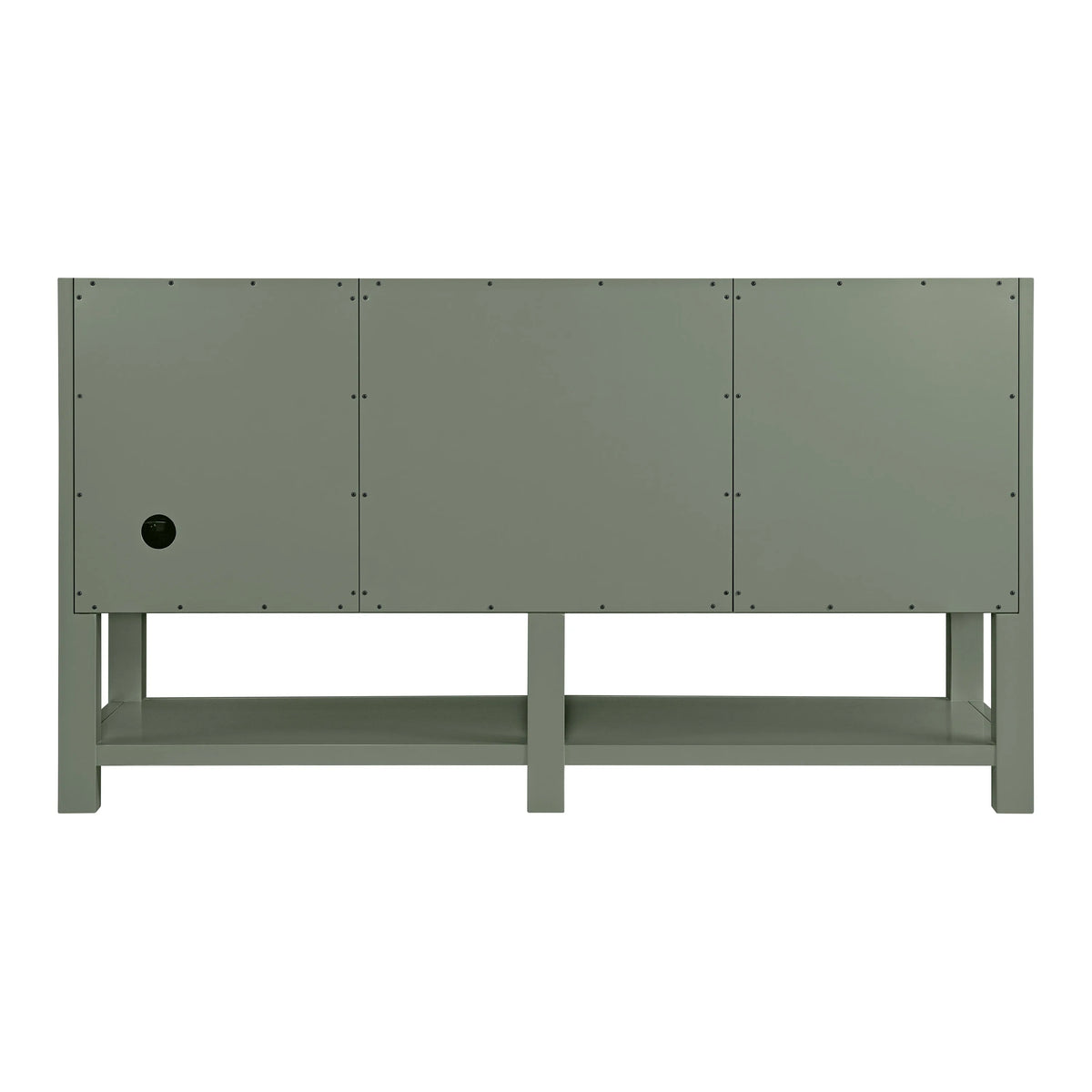 Breckenridge 60" Double Vanity, Smokey Celadon, w/ 3 CM Charcoal Soapstone Quartz Top