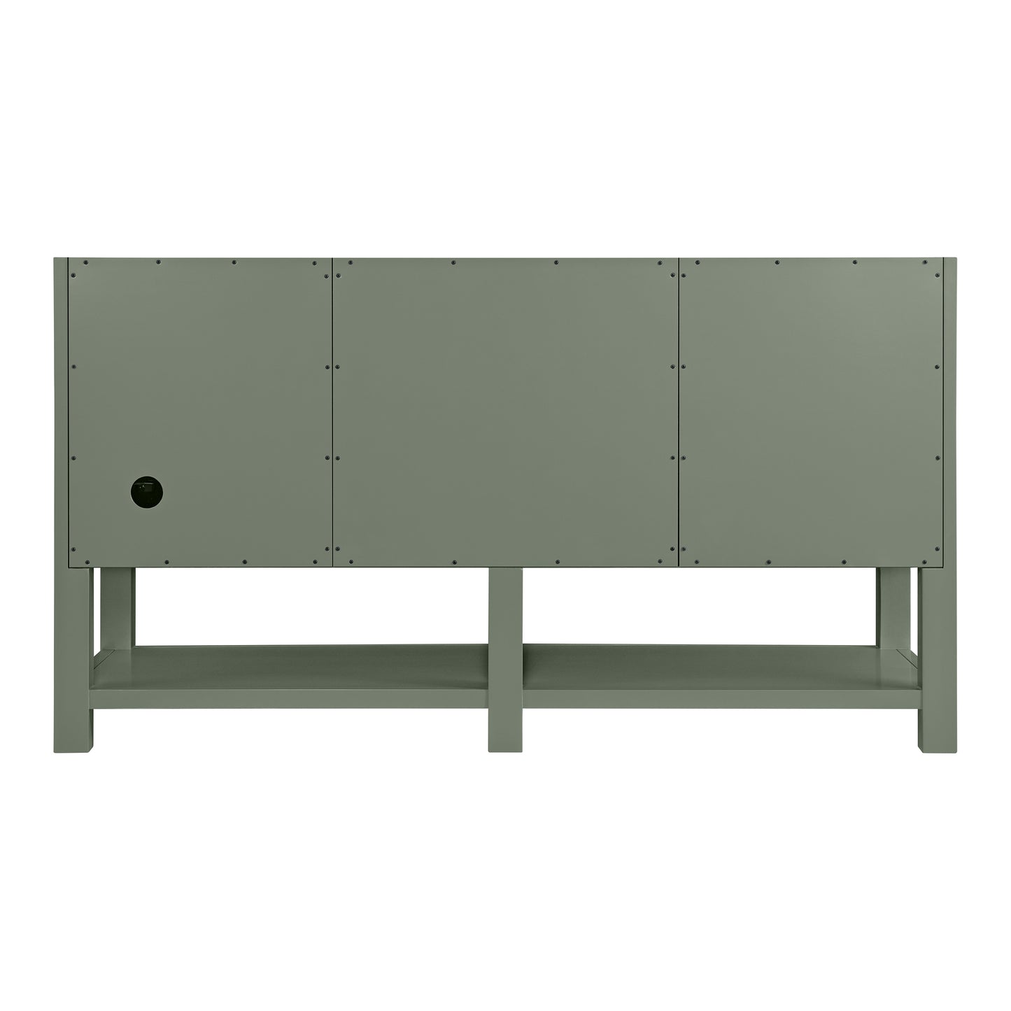 Renovate for Less Atlanta Breckenridge 60" Double Vanity, Smokey Celadon, w/ 3 CM Charcoal Soapstone Quartz Top