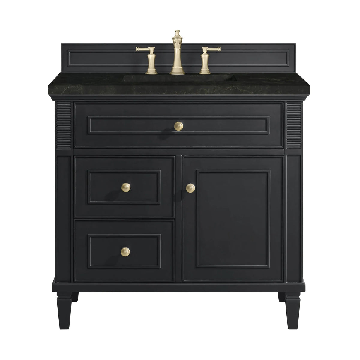Lorelai 36" Single Vanity, Black Onyx, w/ 3 CM Phantome Eclos Top
