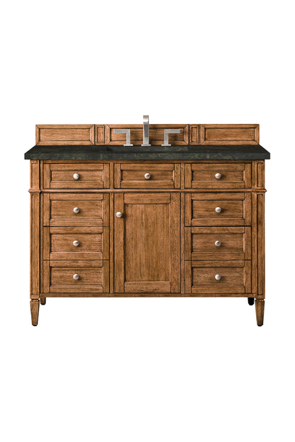 Renovate for Less Atlanta Brittany 48" Single Vanity, Saddle Brown, w/ 3 CM Phantome Eclos Top
