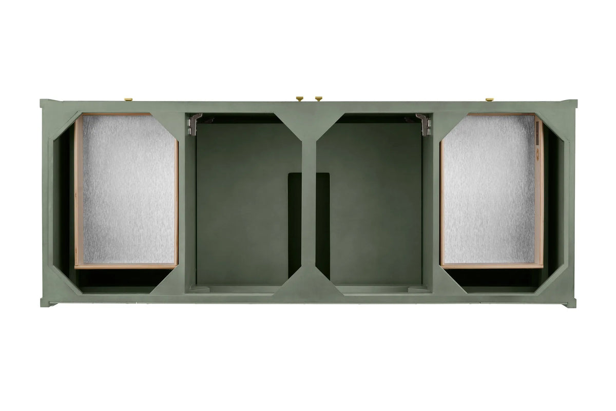 Chicago 60" Single Vanity, Smokey Celadon, w/ 3 CM Eternal Jasmine Pearl Silestone® Top