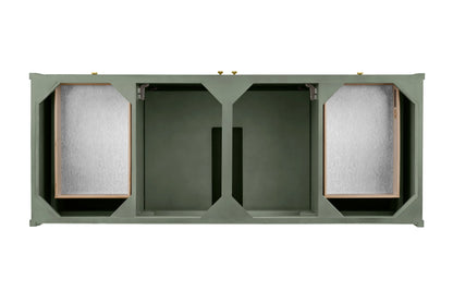 Chicago 60" Single Vanity, Smokey Celadon, w/ 3 CM Ethereal Noctis Silestone® Top