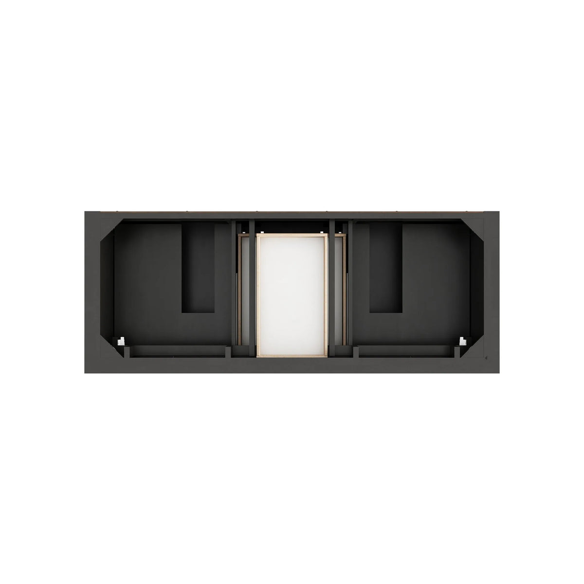 Brookfield 60" Double Vanity, Black Onyx, w/ 3 CM Siberian Silestone Top