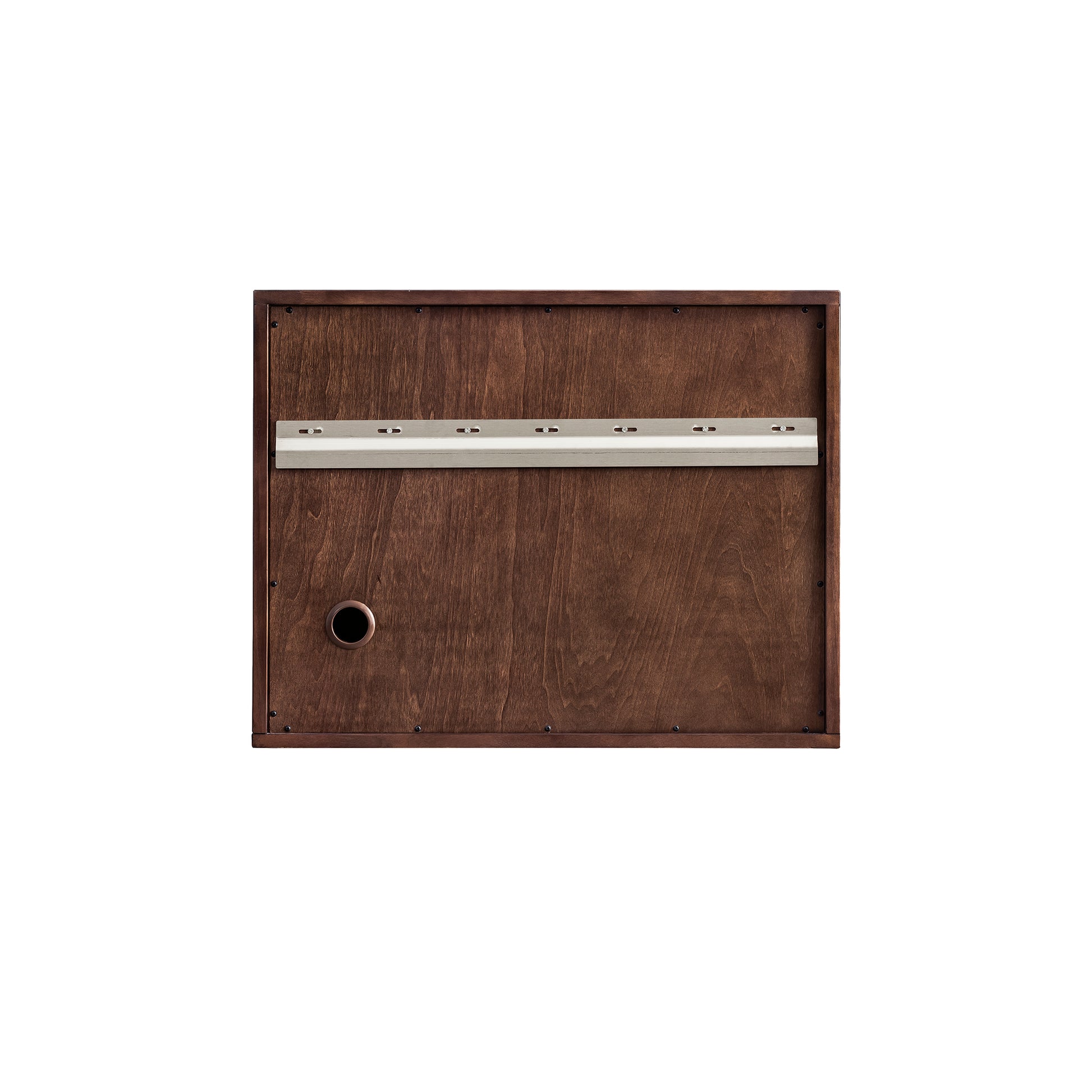 Renovate for Less Atlanta Amberly 30" Single Vanity, Mid-Century Walnut w/ 3 CM Eternal Jasmine Pearl Top