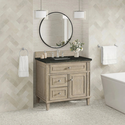 Lorelai 36" Single Vanity, Whitewashed Oak, w/ 3 CM Phantome Eclos Top