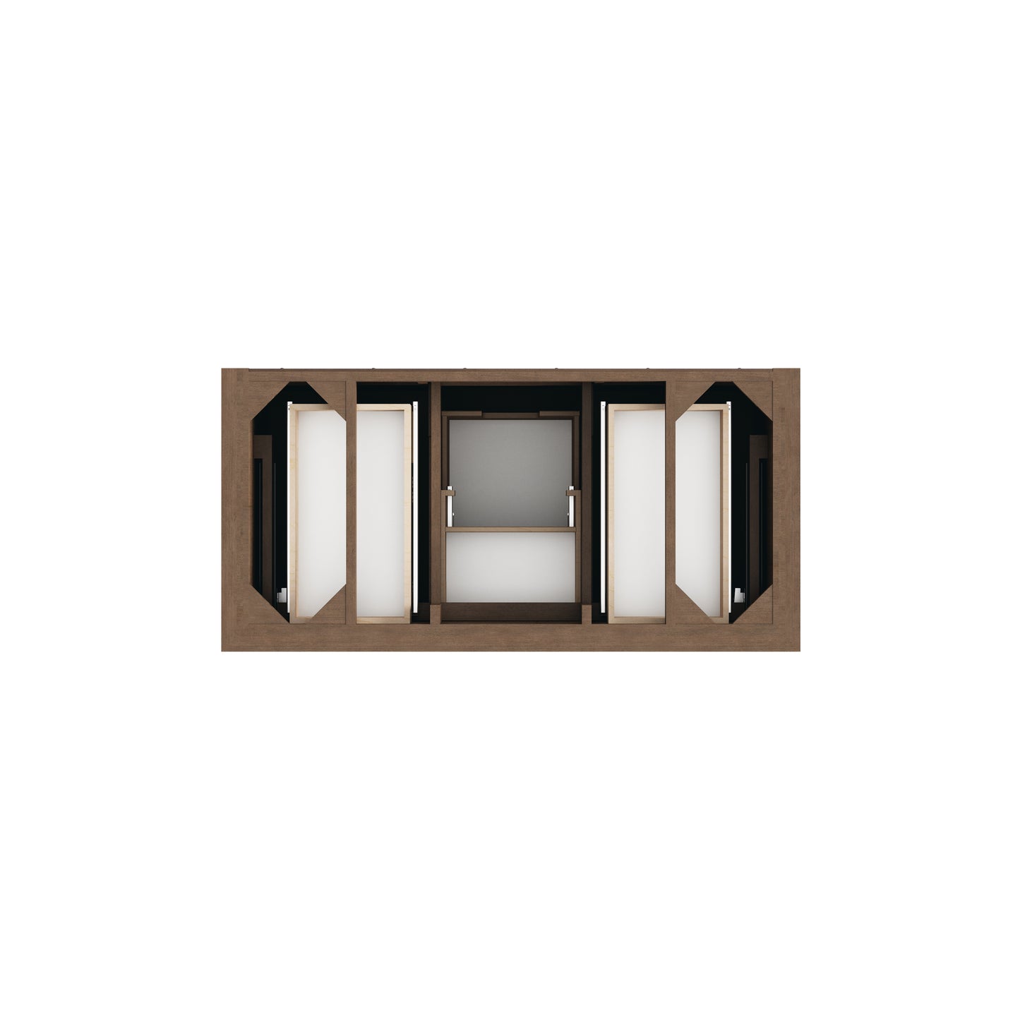 Renovate for Less Atlanta Brookfield 48" Single Vanity, Pecan, w/ 3 CM Tajnar Eclos Top