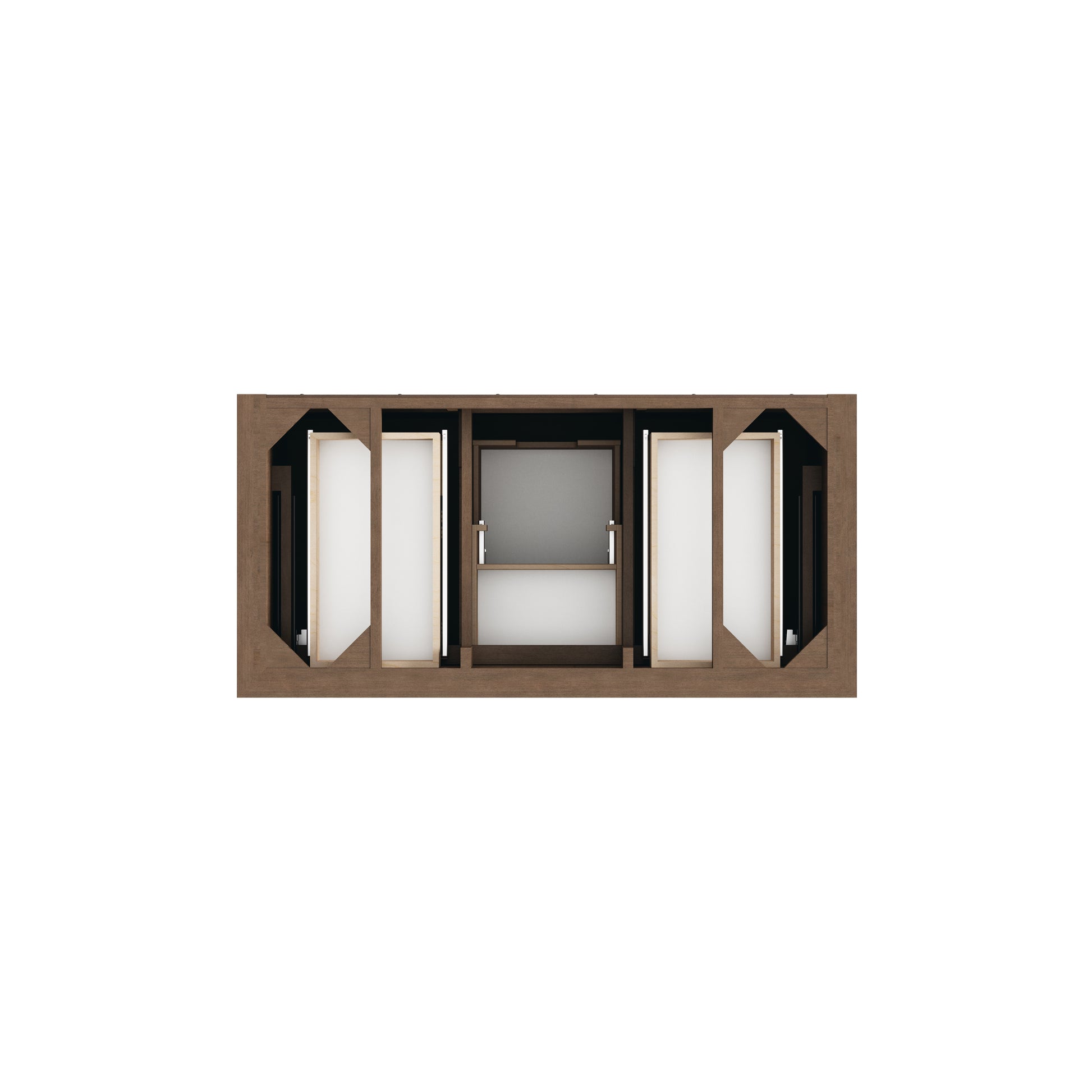 Renovate for Less Atlanta Brookfield 48" Single Vanity, Pecan w/3 CM Eternal Jasmine Pearl Silestone Top
