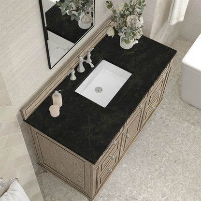 Renovate for Less Atlanta Lorelai 48" Single Vanity, Whitewashed Oak, w/ 3 CM Phantome Eclos Top
