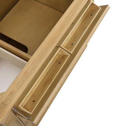 Renovate for Less Atlanta Lorelai 36" Single Vanity, Light Natural Oak w/ 3 CM Lime Delight Silestone Top