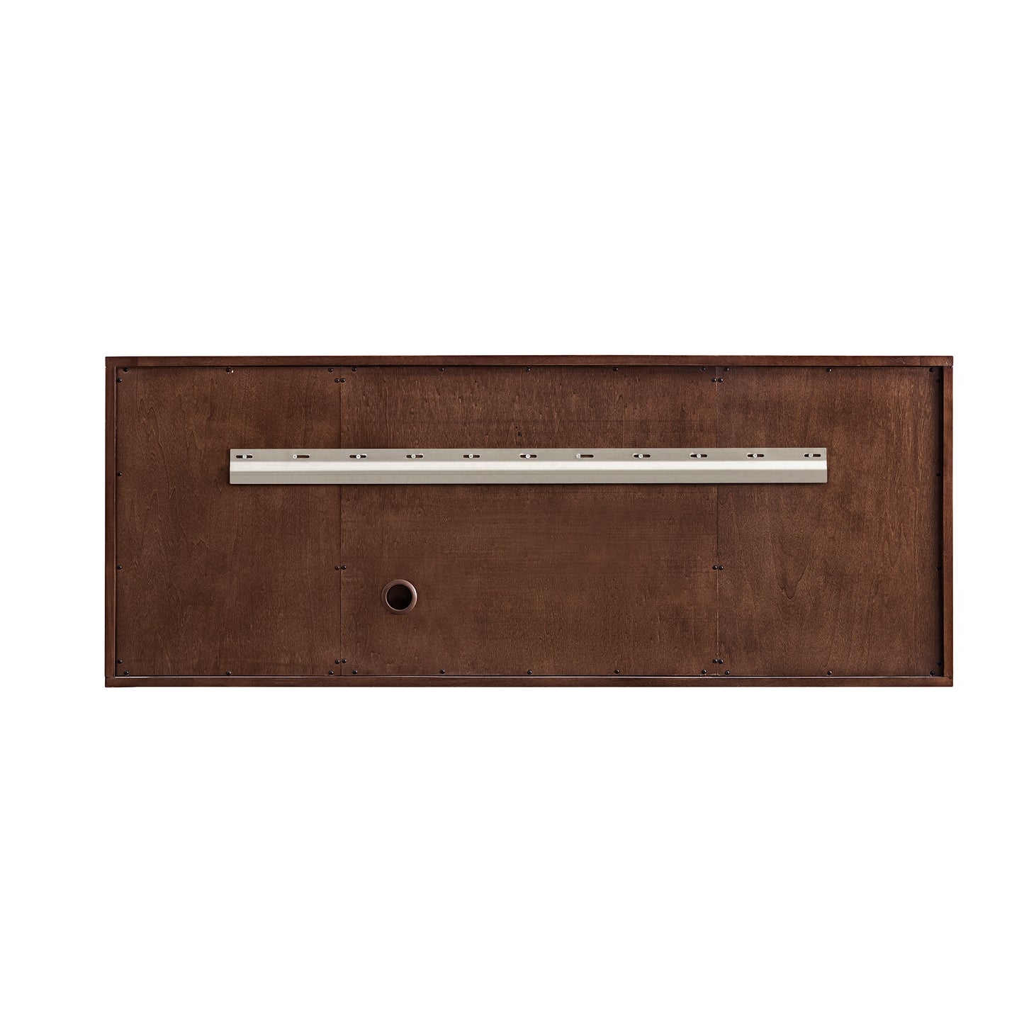 Renovate for Less Atlanta Amberly 60" Single Vanity, Mid-Century Walnut w/ 3 CM White Zeus Top