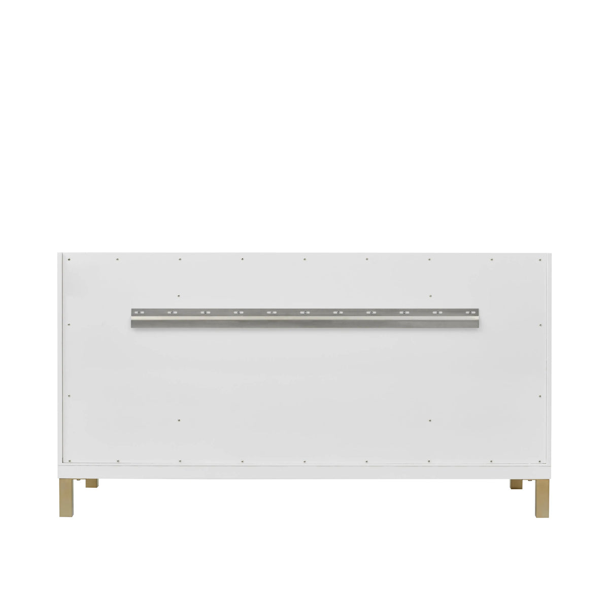 Chicago 60" Single Vanity, Glossy White, w/ 3 CM Victorian Silver Silestone® Top