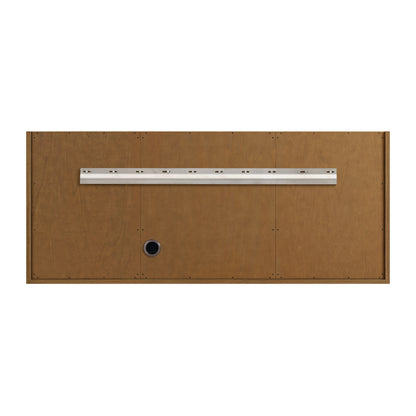 Renovate for Less Atlanta Laurent 60" Single Vanity, Honey Oak w/ 3 CM Carrara Marble Top