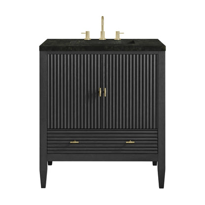 Myrrin 30" Single Vanity, Carbon Oak w/ 3 CM Phantome Eclos Top