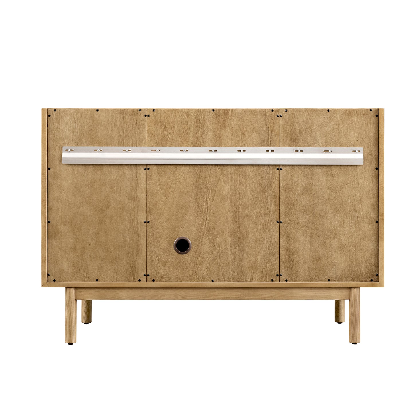 Renovate for Less Atlanta Laurent 48" Single Vanity, Light Natural Oak w/ 3 CM White Zeus Top