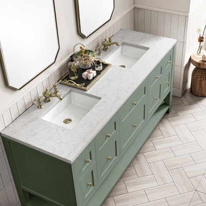 Renovate for Less Atlanta Breckenridge 72" Double Vanity Base Only, Smokey Celadon