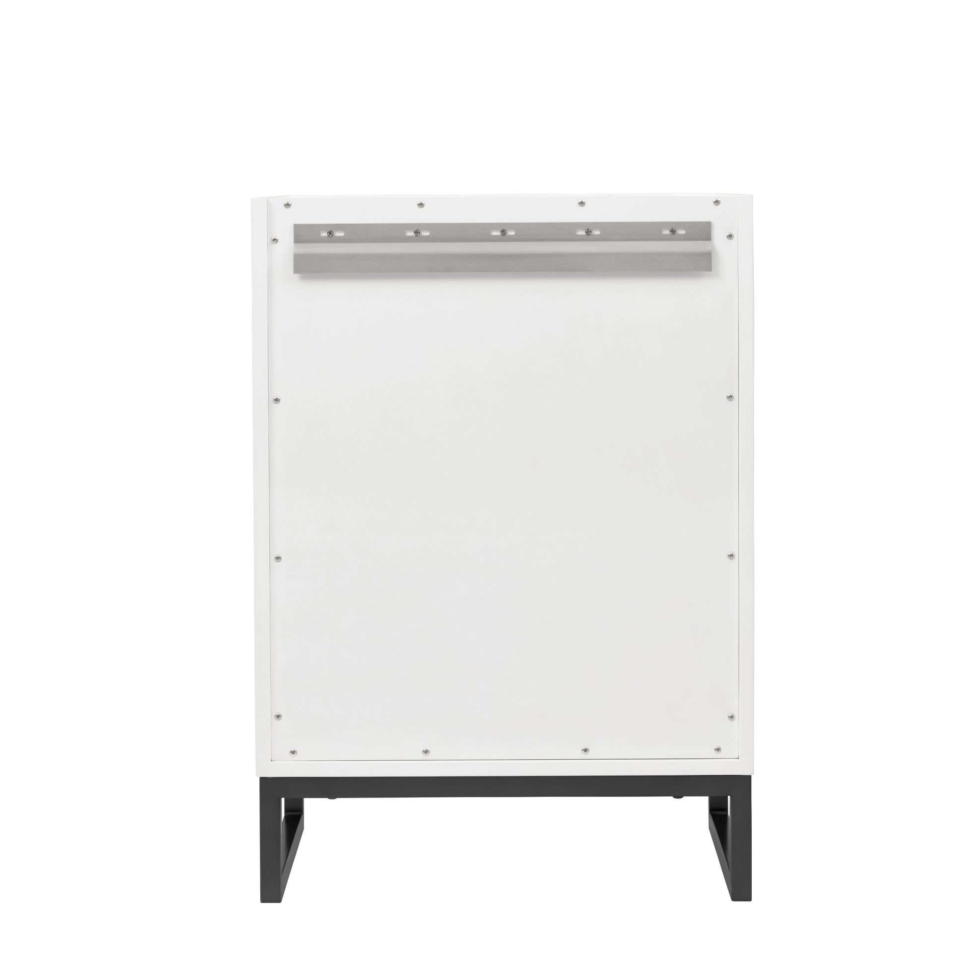 Renovate for Less Atlanta Chianti 24" Single Cabinet, Glossy White, Matte Black